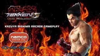 Tekken 5 Dark Resurrection arcade Kazuya Mishima Gameplay Namco System 256 real arcade (HD 60FPS)