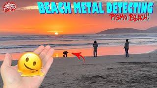 Metal Detecting Pismo Beach at Sunset!