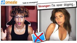 OMEGLE But I Can't Skip ANYONE...