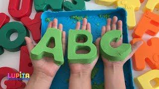 Learn Letters from A to Z with Kinetic and Sand Molds Alphabet Letters ABCDEFGHIJKLMNOPQRSTUVWXYZ