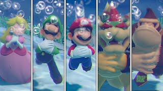 All Character Drowning Animations In Super Mario Party Jamboree