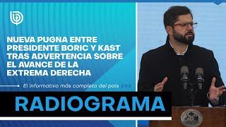 Nueva PUGNA ENTRE PDTE. BORIC Y KAST tras advertencia sobre el avance de la extrema derecha