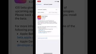 First iOS 17 public beta