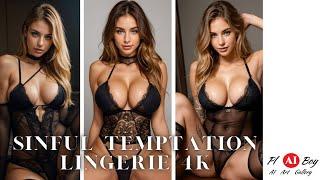 4K AI LOOKBOOK | AI Models | Sinful Temptation Lingerie 4K