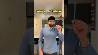 Who’s Vs Whose | #grammar #learnenglish #spokenenglish #vocabulary