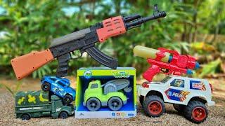 Assault Rifles AK-47 and Water gun, Shotgun, military truck POLICE car Mobil mobilan baru truk crane