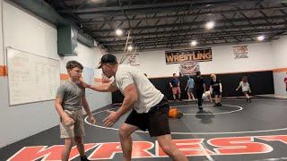 Teaching my son how to take a shot at Wrestling
