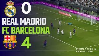 REAL MADRID 0-4 FC BARCELONA • Match Highlights • La Liga 24/25 | eFootball Simulation/Recreation