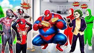 What If 10 Spider man in 1 HOUSE? Hey Spider-Man, You need to lose weight!!! (Live Action)