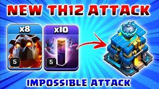 New Th12 Attack | 8 Lava With 6 Bat Spell Attack In Th12 !!