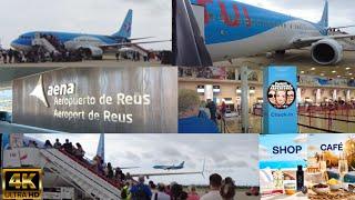 Reus Airport | Barcelona | REUS - LGW | TUI 737-8K5 | Airport tour | Menu | Travel vlog | 4K