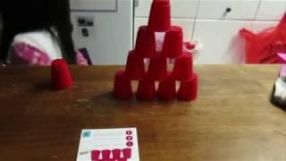 Speed Stacking Cups Game w/ 18 Fun Challenges & Water Timer by Gamie