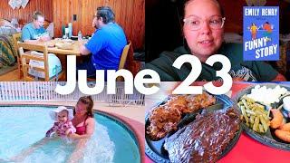 JUNE 23 VLOG | alvin picks my next book, pool day, funny story thoughts, monopoly deal, target + bbq