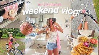 fun & productive weekend vlog biking, thrifting + hanging with fam