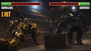 Bumblebee vs. Dropkick WITH HEALTHBARS | Final Fight | HD | Transformers: Bumblebee