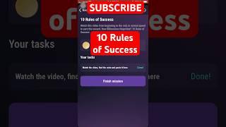 10 Rules of Success | Tapswap cod #tapswapcode #tapswap