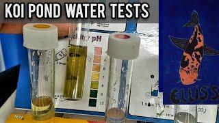 Check water parameters, clean filters and shout outs. (KOI POND) (NT LABS TEST KIT)