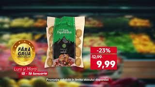 Oferta kaufland din 15-16 ianuarie: crenvuști, cartofi și cremă de brânză