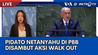 Laporan VOA untuk Metro TV: Delegasi Sejumlah Negara Walk Out Saat Pidato Netanyahu di PBB