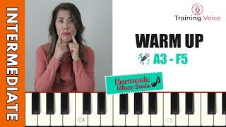 Vocal Warm Up HARMONIC MINOR SCALE | Vocal range A3-F5| TrainingVoice