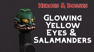 Paint-tech 35 - Glowing Yellow Eyes on Salamanders for 40k