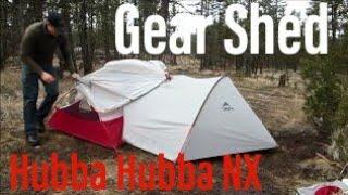 msr hubba hubba nx with gear shed setup