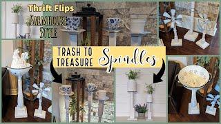⭐TRASH TO TREASURE SPINDLE DECOR IDEAS!!~Summer Farmhouse DIYS~Tea Cup Spindles~Colander Spindle DIY