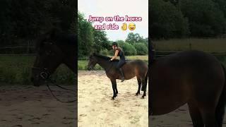 jump on the horse and ride  #horse #horseriding #equestriangirl #jungpferde  #shorts #funny #pferde