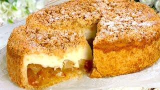 Apple pie with soufflé cream that melts in your mouth! Simple and very delicious!