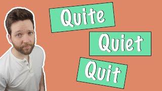 Diferencia entre QUITE QUIET QUIT en inglés