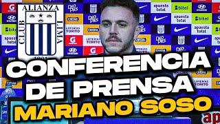 ¡CONFERENCIA DE PRENSA COMPLETA DE MARIANO SOSO NUEVO DT DE ALIANZA LIMA!