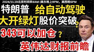 【特斯拉机构归来】知名投行犹太资本三季度大量仓特斯拉，特朗普要出台自动驾驶法规，特斯拉成最大赢家，可以满仓收了吗？英伟达财报会再暴涨吗？#特斯拉  #股哥说美股 #tesla #马斯克 #美股复盘