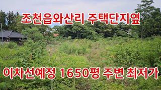 제주시 조천읍 와산리 주택단지옆 이차선예정 1650평 주변 최저가 010 4436 0401 제주도부동산 토지 매매  급매물