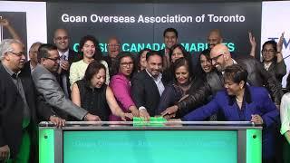 Goan Overseas Association of Toronto closes Toronto Stock Exchange, April 20, 2018