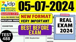 IELTS Listening Practice Test 2024 with Answers | 05.07.2024 | Test No - 488