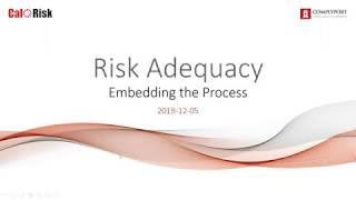 Risk Adequacy - Embedding the Process