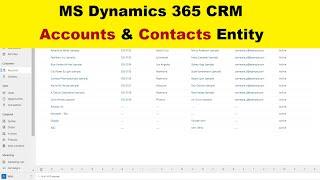 Accounts & Contacts creation in MS Dynamics CRM