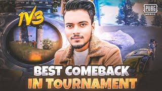 Best Comeback with 1v3 in Tournament / PUBG MOBILE