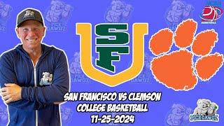 San Francisco vs Clemson 11/25/24 Free College Basketball Picks and Predictions  | NCAAB Pick