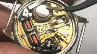 HALF “mechanical” HALF “electronic” watch (bulova accutron)…