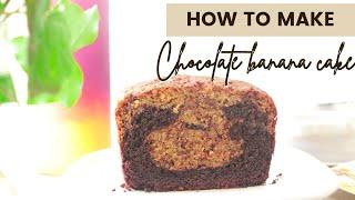 Chocolate Banana Marble Cake | Moist Banana Cake | Food to Cherish