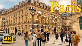 Paris, France -  2023 February - [ 4K HDR ]  Walking tour in Paris | Paris 4K | A Walk In Paris