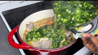 Oilless Tilapia Okro Soup | Ewe style | Fetri Detsi | Recipe | Lovystouch