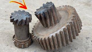 Justical Process // A Broken Oblique Tooth Gear Repaired By Great Judgment of Genious Mechanic