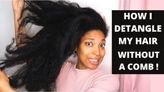 How I Finger Detangle My Natural Hair For Length Retention | "Separate and Smooth" Method