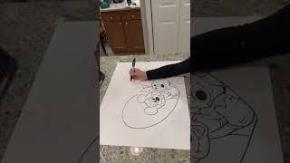How to draw Mickey Mouse ️ #drawing #youtubeshorts #mickeymouse