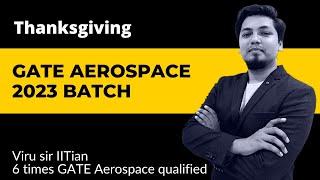 GATE Aerospace Engineering 2023 , thanks giving & best of luck video by viru sir | concept library |