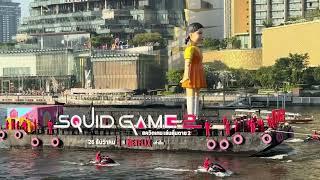 Squid Game 2 in Bangkok (Netflix Kalamar Oyunu 2. Sezon sabah Sheraton otel önü tanıtım) Dec 21, 24