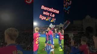 Barcelona win La liga#shorts #sports #barcelona