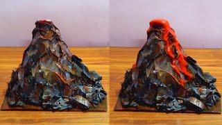 Working model of Volcano Eruption | Volcano model making at home | Volcano Eruption science project